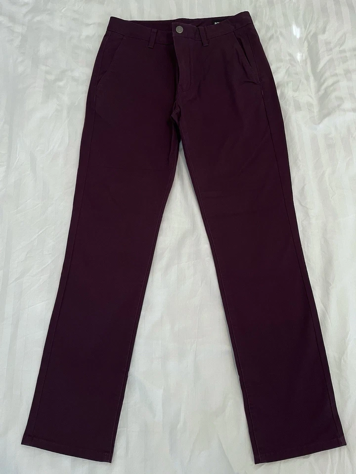 Chinos Bonobos Ajuste A Medida Talla 31 x 32 Borgoña Merlot Ciruela NUEVO sin etiquetas Foto 4 de 4