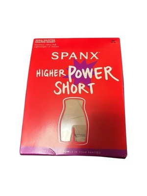 Spanx Higher Power Mid-Thigh 6'' Shaping Shorts Sz 2XL Lightweight Soft Nude