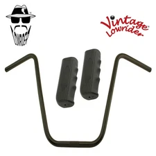 Original Lowrider 16" 22.2 D Handlebar Black Custom 120mm Grips Solid/Black