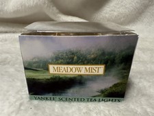 YANKEE CANDLE MEADOW MIST SCENTED TEA LIGHTS VINTAGE