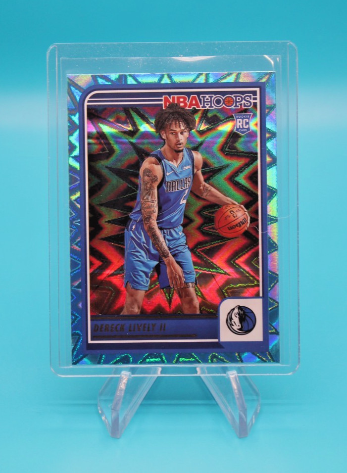 2023-24 Panini NBA Hoops Teal Explosion Dereck Lively II RC #241 Rookie Card