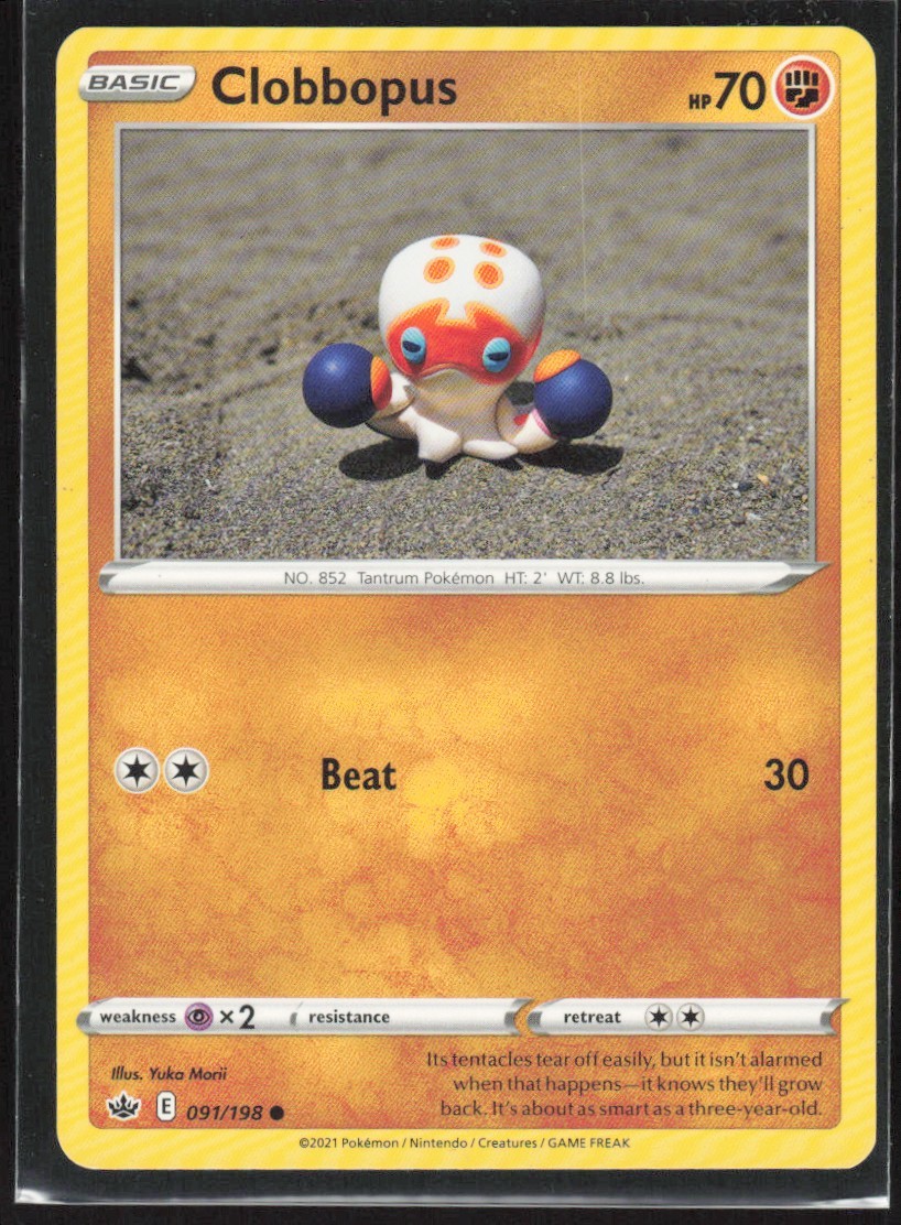 2021 Sword & Shield - Chilling Reign Clobbopus Basic/Common #91