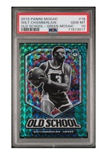 2019/20 Panini Mosaic WILT CHAMBERLAIN OLD SCHOOL GREEN MOSAIC LAKERS #18 PSA 10