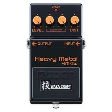 BOSS HM 2W Waza Craft Heavy Metal Distortion Guitar Pedal Orange and Black 