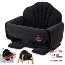 Black Padded Shopping Cart Cover for Baby - Baby's Shopping Cart