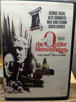 The Quiller Memorandum (DVD) 1966 Alec Guiness & Max von Sydow Spy Thriller!