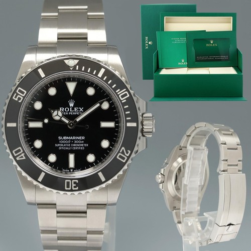 2025 NEW PAPERS 124060LN Rolex Submariner 41mm Black No Date Watch Box