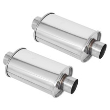 2pcs 2.5 Ultra Quiet Muffler Resonator 2.5 In304s Exhaust Vibrant Resonator 2pcs 2.5 Ultra Quiet Muffler Resonator 2.5 In304s Exhaust Vibrant Resonator