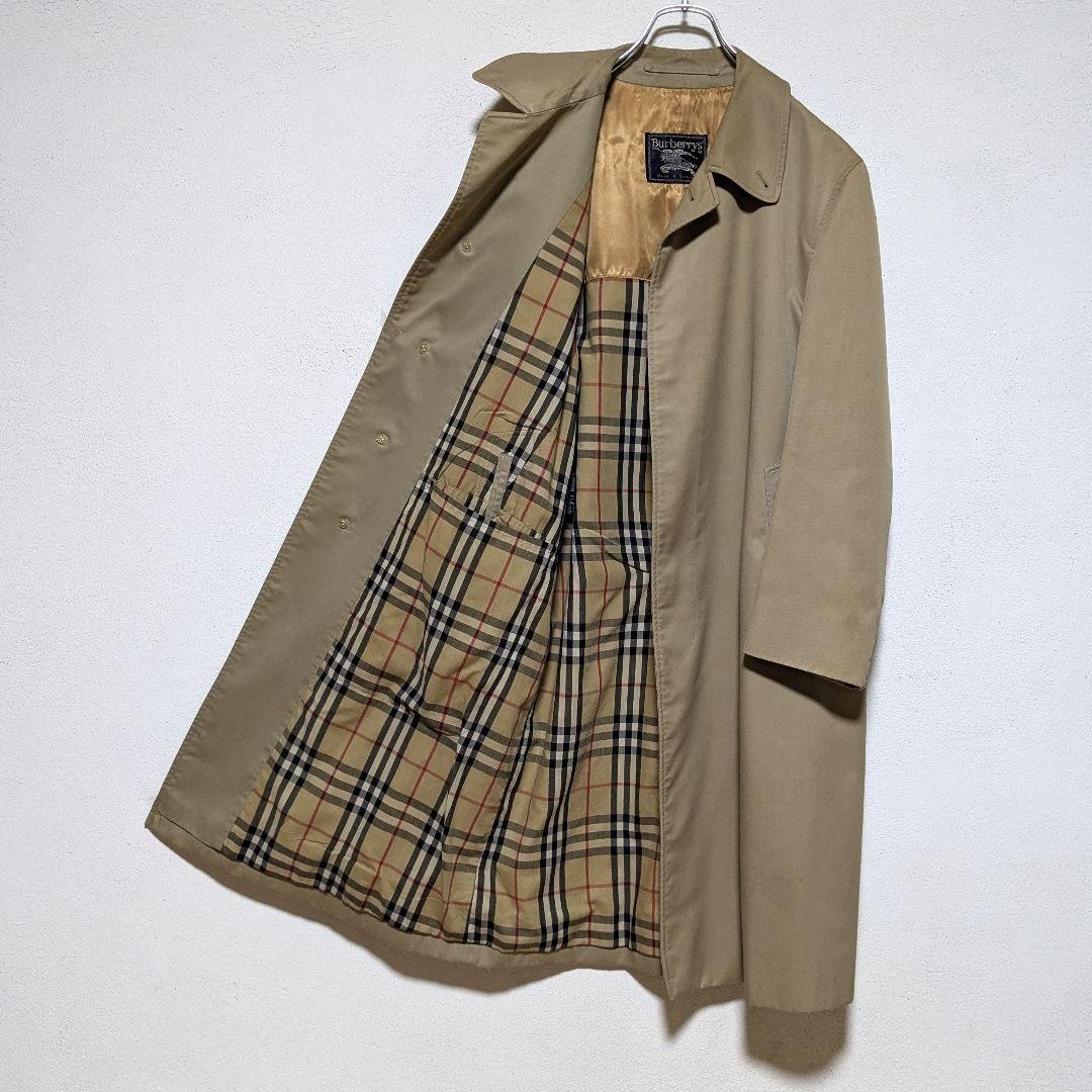 Burberrys Vintage 80s 90s Balmacaan Coat Made in England Beige Mens Size M thumbnail 15