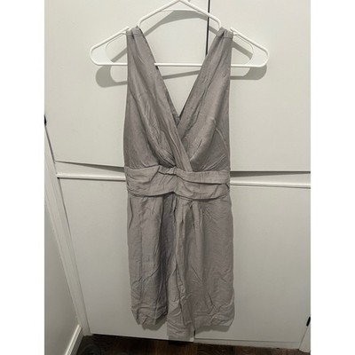 The Limited Eveni Gray Sleeveless V Neck Dress Party Cocktail Career size 4