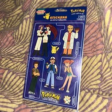 Vintage Sticker Time Pokemon Stickers 2 Sheets New Sealed 1999 Nintendo