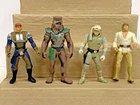 Vintage 4pc Star Wars Action Figure Lot Kenner Chewbacca Skywalker Dash Rendar