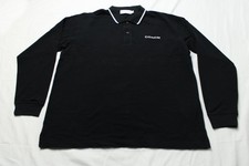 Coach Men's Signature Contrast Trim Polo Shirt TM8 Black Medium NWT
