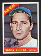 1966 Topps SANDY KOUFAX Los Angeles Dodgers #100 *Creases*