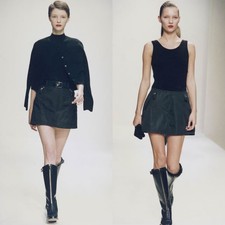 Prada Vintage Archive Fall 1994 Black Nylon Pocket Micro Mini Skirt IT 38 1990  s