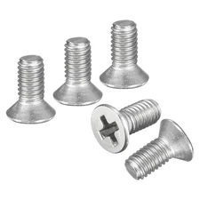 M3-0.5x6 Flat Head Machine Screws -100pcs -304 Stainless Steel -Silver