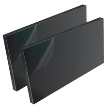 High-Density Polyethylene HDPE Plastic Sheet 1/8" Thick 12" X 16"- Black HD...