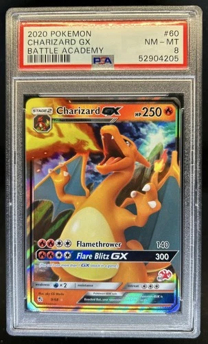 2019 Pokemon SM Hidden Fates Charizard GX #9/68 PSA 8
