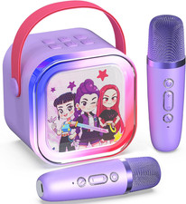 Mini Karaoke Machine for Kids,5 Voice Effects - Portable Bluetooth Speaker with