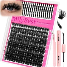Manga Lash Clusters Kit 13-19MM Spiky Wispy DIY Eyelash Extensions by MilyBest