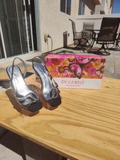 Dezario Heels Scarf Black Size 7 Made in the USA NEW in Box