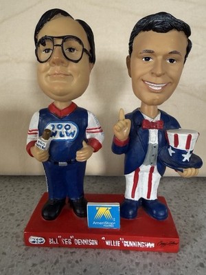 WLW 700 Broadcasters Bill Cunningham & Seg Dennison  Cincinnati Bobblehead