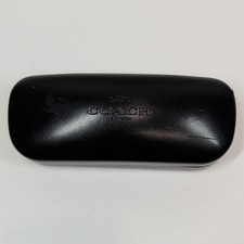 Authentic COACH New York Black Hard Shell Eyeglass Case with Cleaning Cloth
