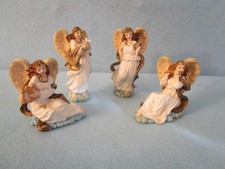 Lot 4 ANGEL FIGURINES 4.5 composite Christmas decoration ornaments figures