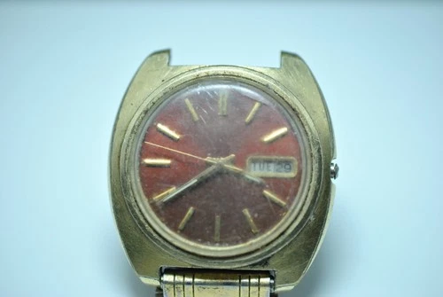 Vintage Seiko Automatic Day Date Stainless Steel Mens Watch for Repair 7006-7007