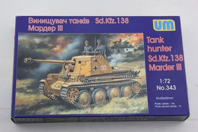 UM 343 Tank Hunter Sd. Kfz. 138 Marder III 1:72 Modellbausatz in OVP # 12900