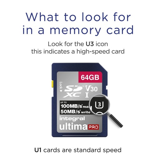 Zintegrowana karta SD 64 GB 4K Ultra-HD Video High Speed SDXC V30 UHS-I U3 Klasa 10 - Zdjęcie 3 z 5