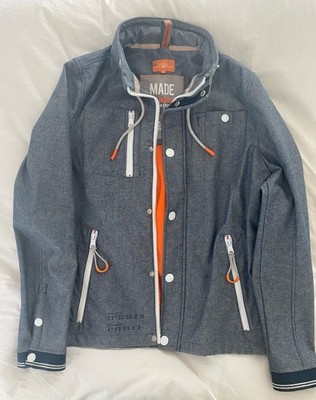Tom Tailer Polo Team Windjacke Regenjacke Damen M Graublau Einrollbare Kapuze