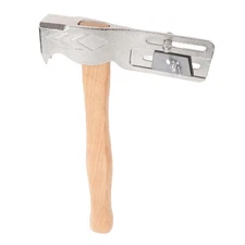 17oz Magnetic Roofing Hatchet - Carbon Steel Shingling Hammer with Solid Wood...