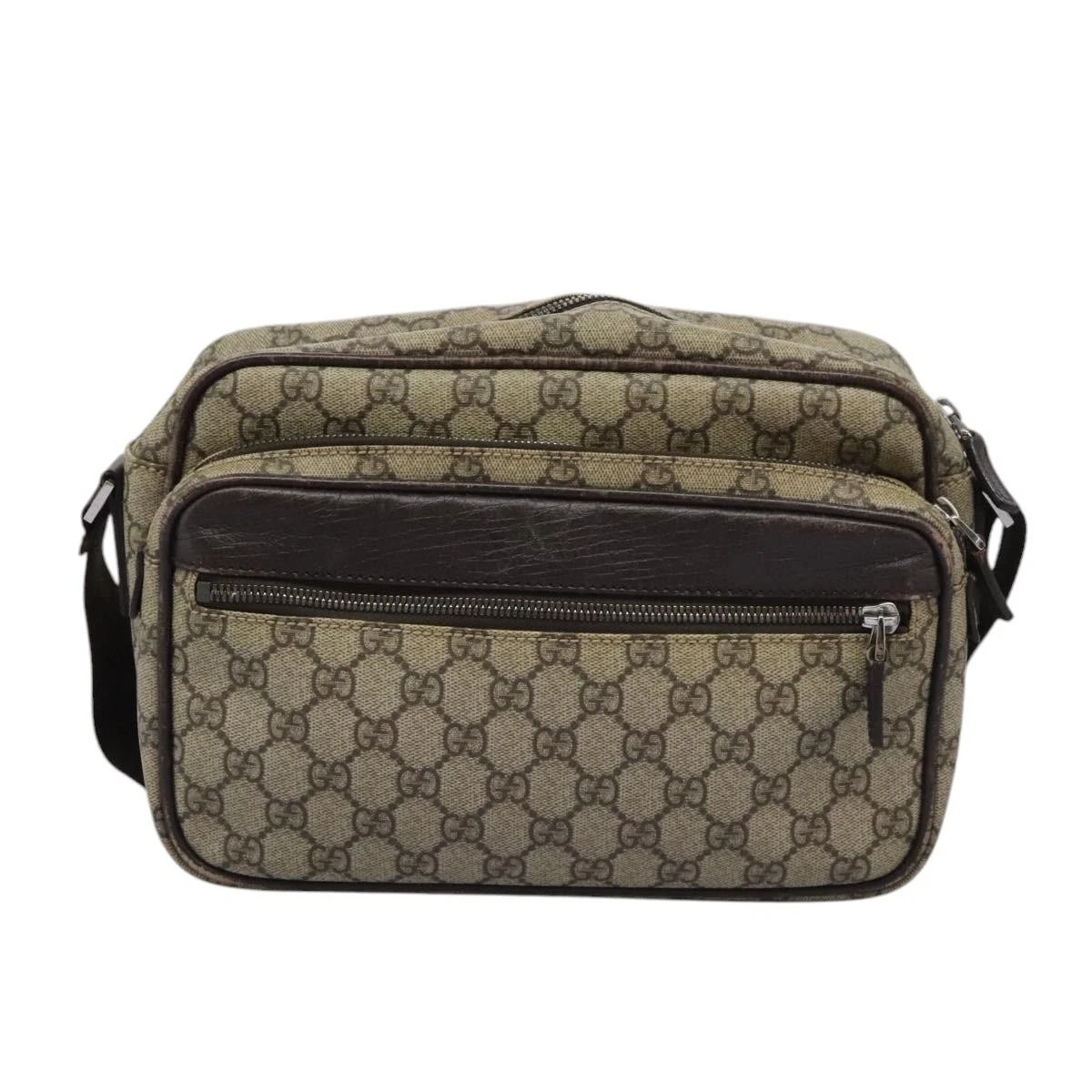 Sac à bandoulière Gucci Gg Supreme en toile beige authentique