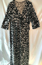 Jessica London Animal Print Wraparound Maxi Dress Size 22W