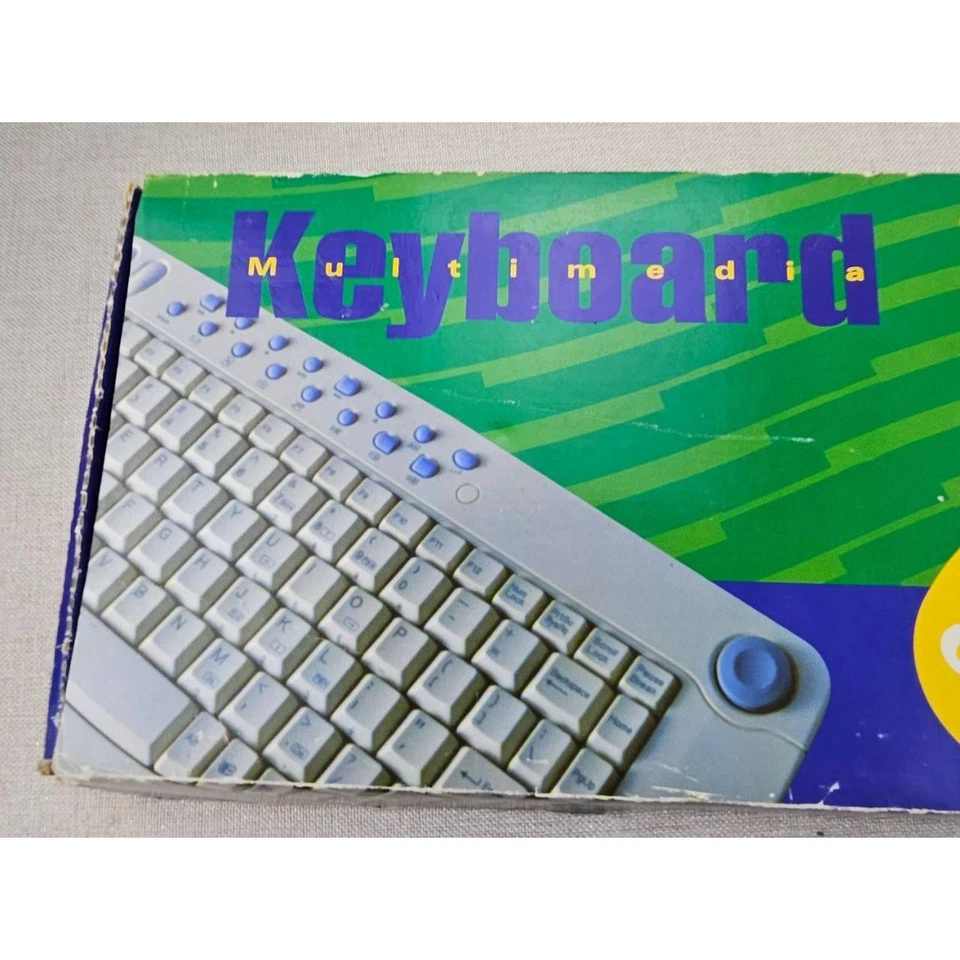 Ack-580 One Touch Simply Wireless Multimedia Keyboard Trackball Retro Tech - Image 2 of 4