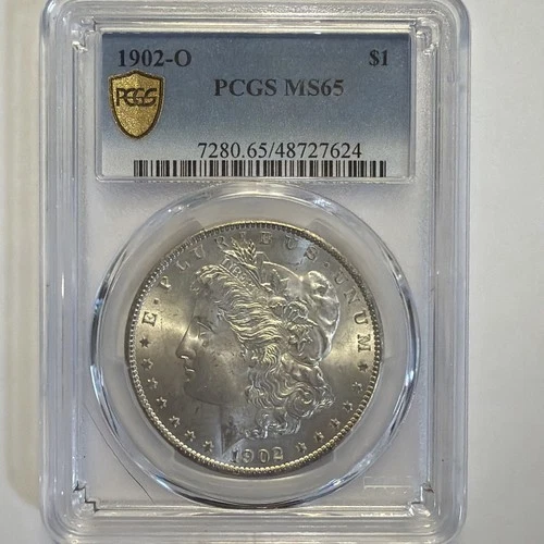 1902-O PCGS MS-65 GOLD SHIELD MORGAN SILVER DOLLAR