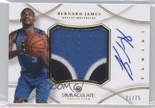 2012-13 Panini Immaculate Premium Signatures 71/75 Bernard James Patch Auto 9cb