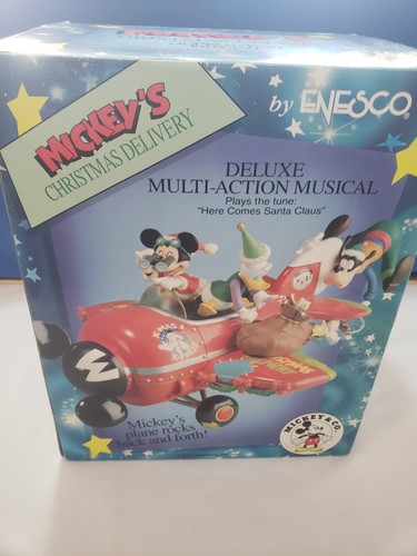 Enesco Mickey's Christmas Delivery Deluxe Multi-Action Airplane Musical -Video - Picture 12 of 19