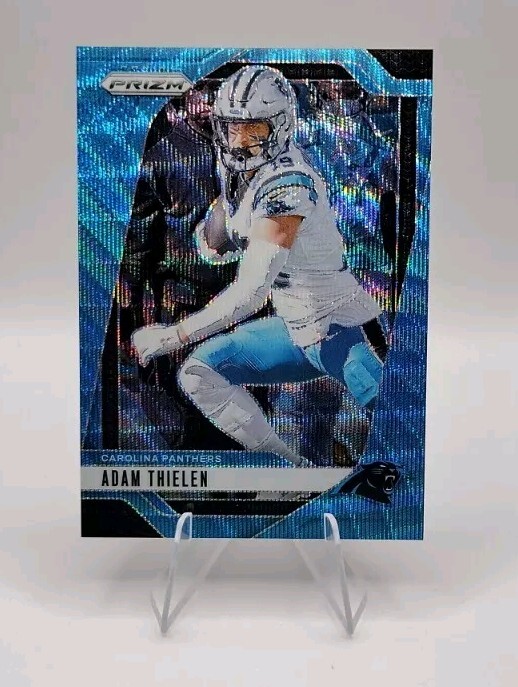 2024 Panini Prizm #39 Adam Thielen Blue Wave Prizm /230 Panthers Color Match!!