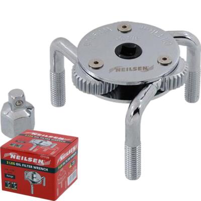 Neilsen 3 Backen Ölfilterschlüssel verstellbar Ölfilter Ausbau Werkzeug 64mm - 120mm