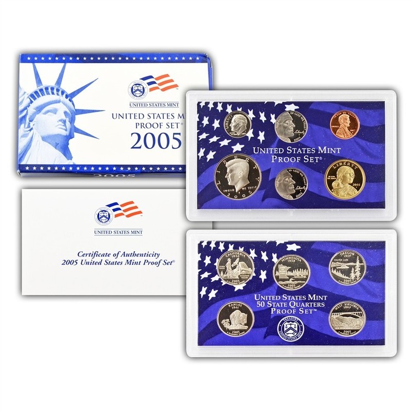 2005 S PF Proof Set U.S Mint Original Government Packaging OGP COA COIN SET#7866