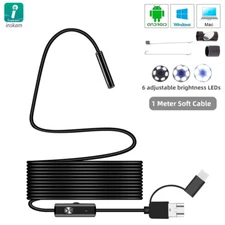 1M 6LED Borescope Endoscope Snake Inspection Camera for Android Type-c