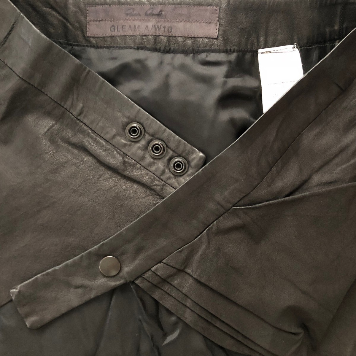 NWT Rick Owens A/W 2010 GLEAM Collection Leather Mini Wrap
