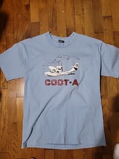 Vintage Made In USA Fruit Of The Loom T-shirt With Coot-A Airplane Graphic