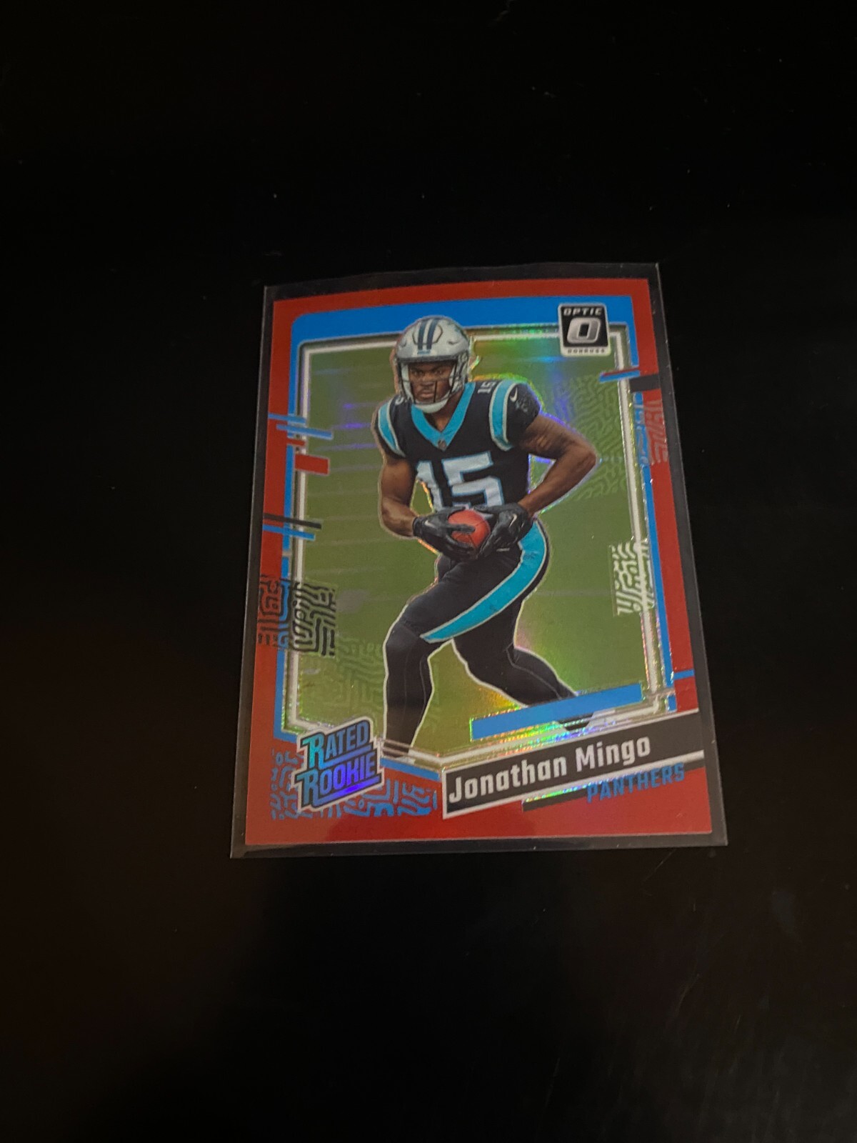 Jonathan Mingo 2023 Donruss Optic Red Prizm /99 RC Panthers 215