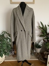 Cappotto Zara a quadri oversize in morbido cotone pied de poule giacca a quadri - taglia small