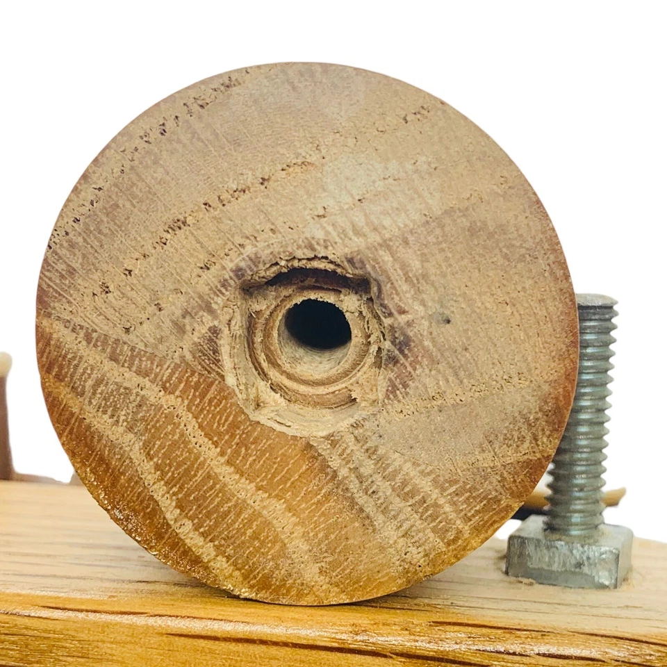 Carrito de coser de madera en espiral soporte de carrete de hilo de coser giratorio Lazy Susan Foto 4 de 4