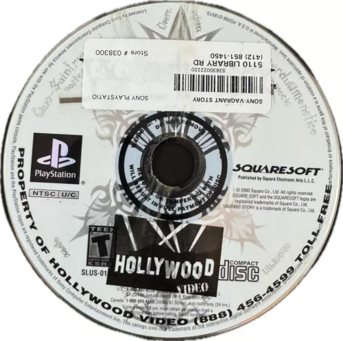 Vagrant Story PS1 (Sony 2000) Disc Only Squaresoft Rare Hollywood Video Edition