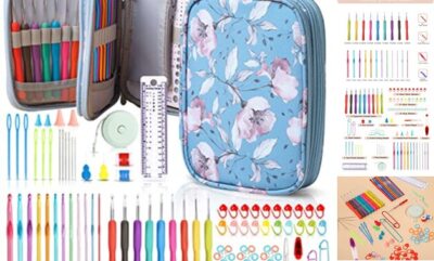  Crochet Kit for Beginners, 86-Piece crochet hooks Set, 9 Megnolia Pattern